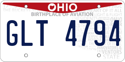 OH license plate GLT4794