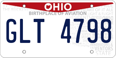 OH license plate GLT4798