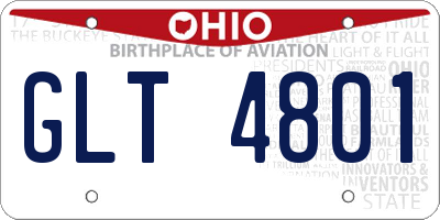OH license plate GLT4801