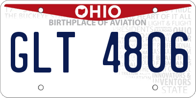 OH license plate GLT4806