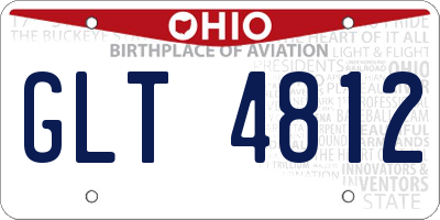 OH license plate GLT4812