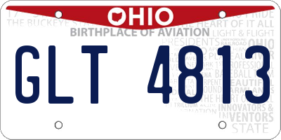 OH license plate GLT4813