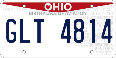 OH license plate GLT4814