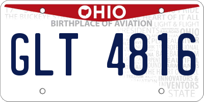 OH license plate GLT4816