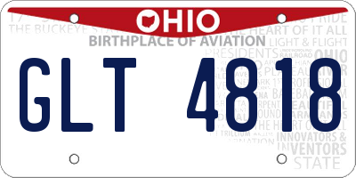 OH license plate GLT4818