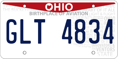 OH license plate GLT4834
