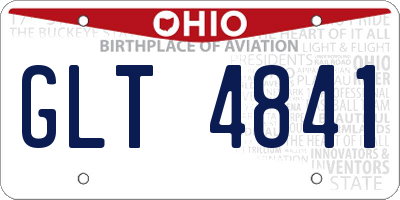 OH license plate GLT4841