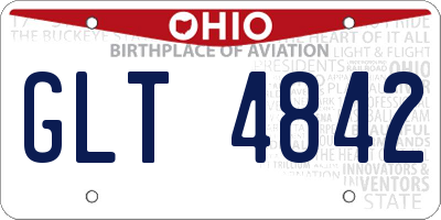OH license plate GLT4842