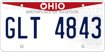OH license plate GLT4843
