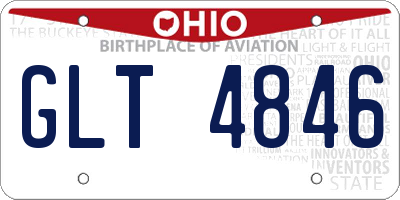 OH license plate GLT4846