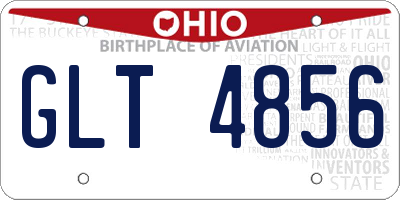 OH license plate GLT4856