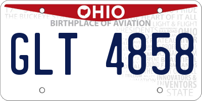OH license plate GLT4858