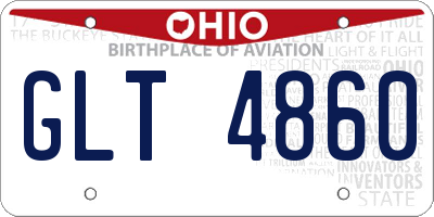 OH license plate GLT4860