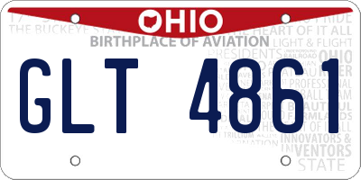 OH license plate GLT4861