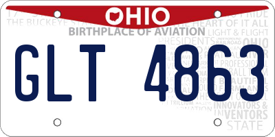 OH license plate GLT4863