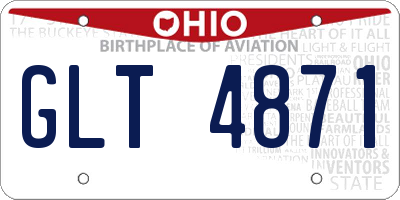 OH license plate GLT4871