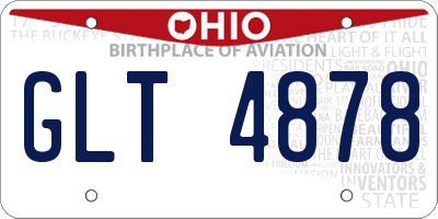 OH license plate GLT4878