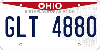 OH license plate GLT4880