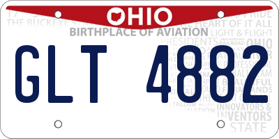 OH license plate GLT4882