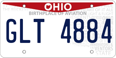 OH license plate GLT4884