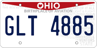 OH license plate GLT4885
