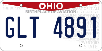 OH license plate GLT4891