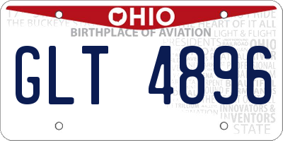 OH license plate GLT4896