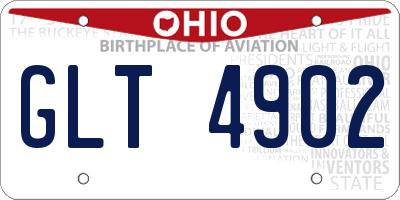 OH license plate GLT4902