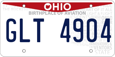 OH license plate GLT4904