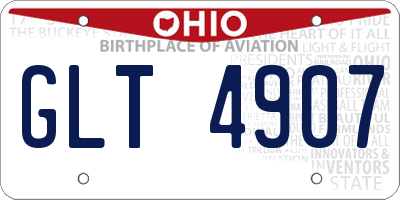 OH license plate GLT4907