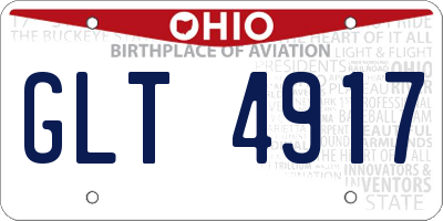 OH license plate GLT4917
