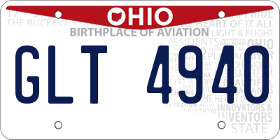 OH license plate GLT4940