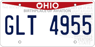 OH license plate GLT4955