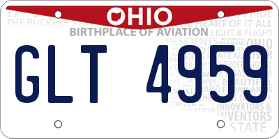 OH license plate GLT4959