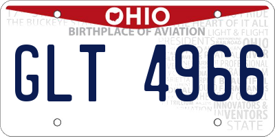 OH license plate GLT4966