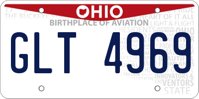 OH license plate GLT4969