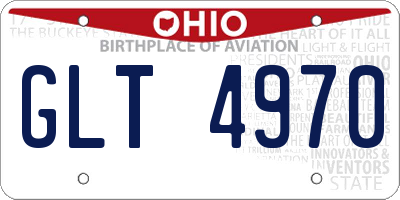 OH license plate GLT4970