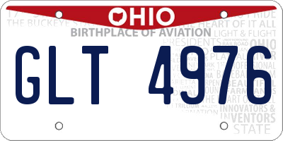 OH license plate GLT4976