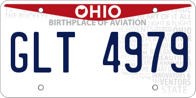 OH license plate GLT4979