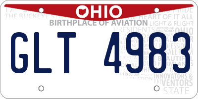 OH license plate GLT4983