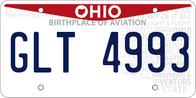 OH license plate GLT4993