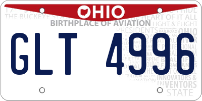 OH license plate GLT4996