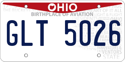 OH license plate GLT5026