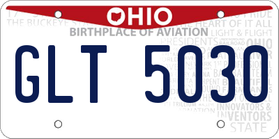 OH license plate GLT5030