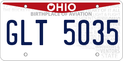 OH license plate GLT5035