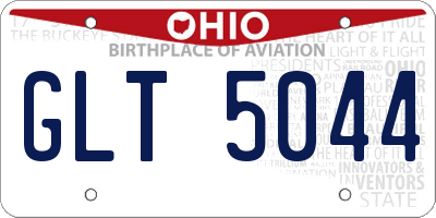 OH license plate GLT5044