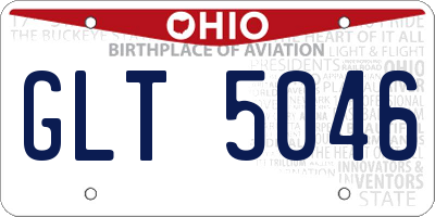 OH license plate GLT5046