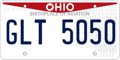 OH license plate GLT5050