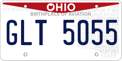 OH license plate GLT5055