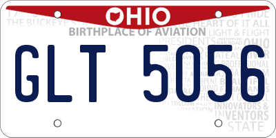 OH license plate GLT5056